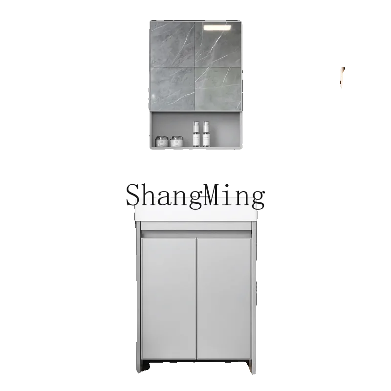 

HJ floor-to-ceiling bathroom vertical washbasin cabinet combined small apartment integrated column bathroom cabinet