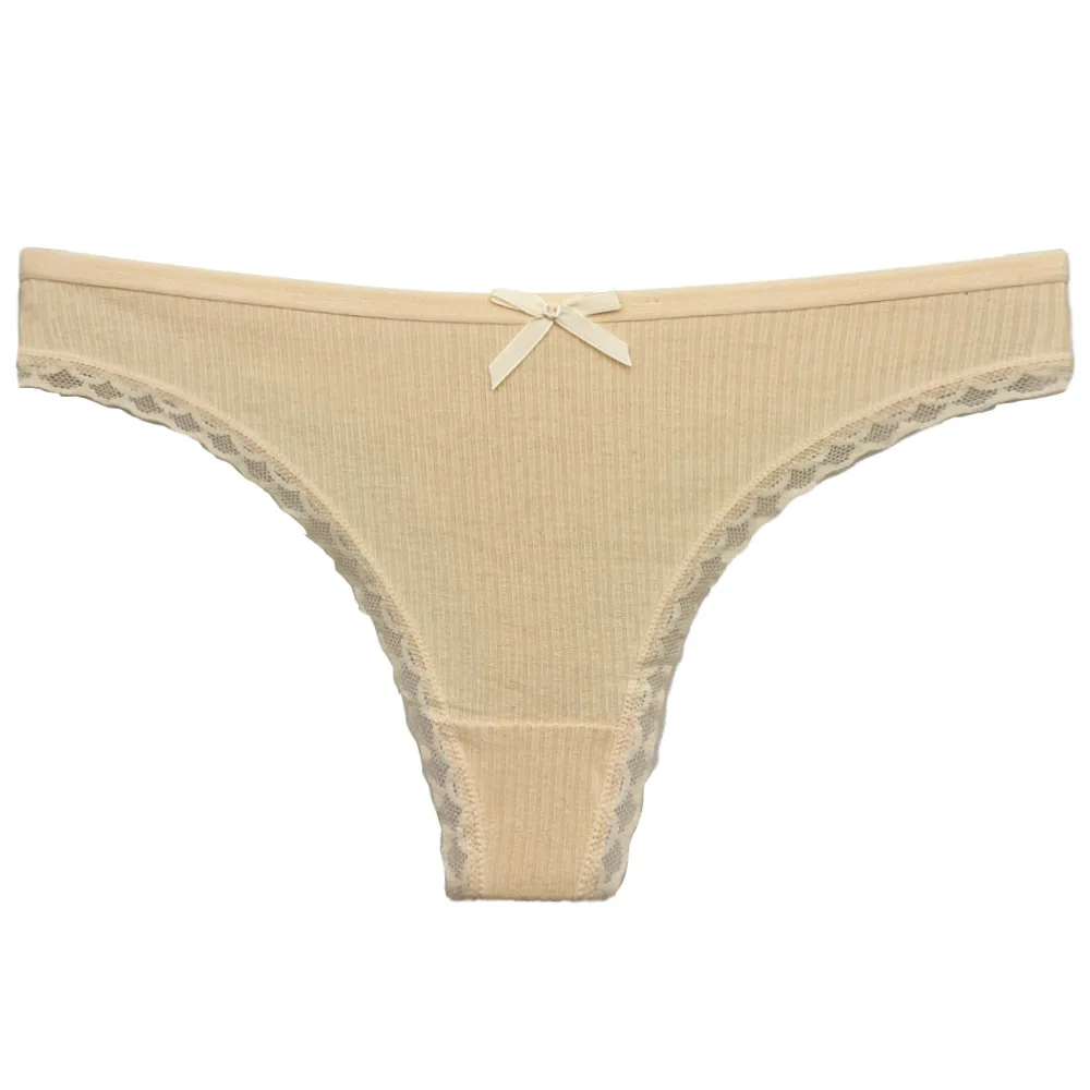

Women Cotton Lace Thong Panties Sports Ladies Seamless G Strings Lingerie Panty