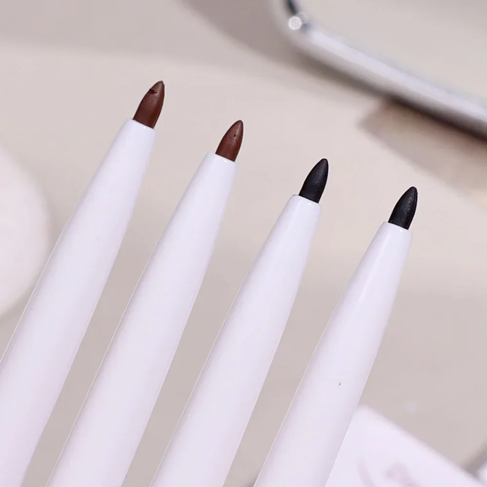 Double Head Black Brown Blade Eyeliner Pen Waterproof Lasting Smooth Lying Silkworm Eyes Liner Pencils Korean Makeup Cosmetics