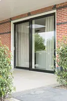Residential House Exterior Thermal Break Aluminum Sliding Patio Door Balcony Sliding Door Metal Frame Tempered Glass Slide Doors 6