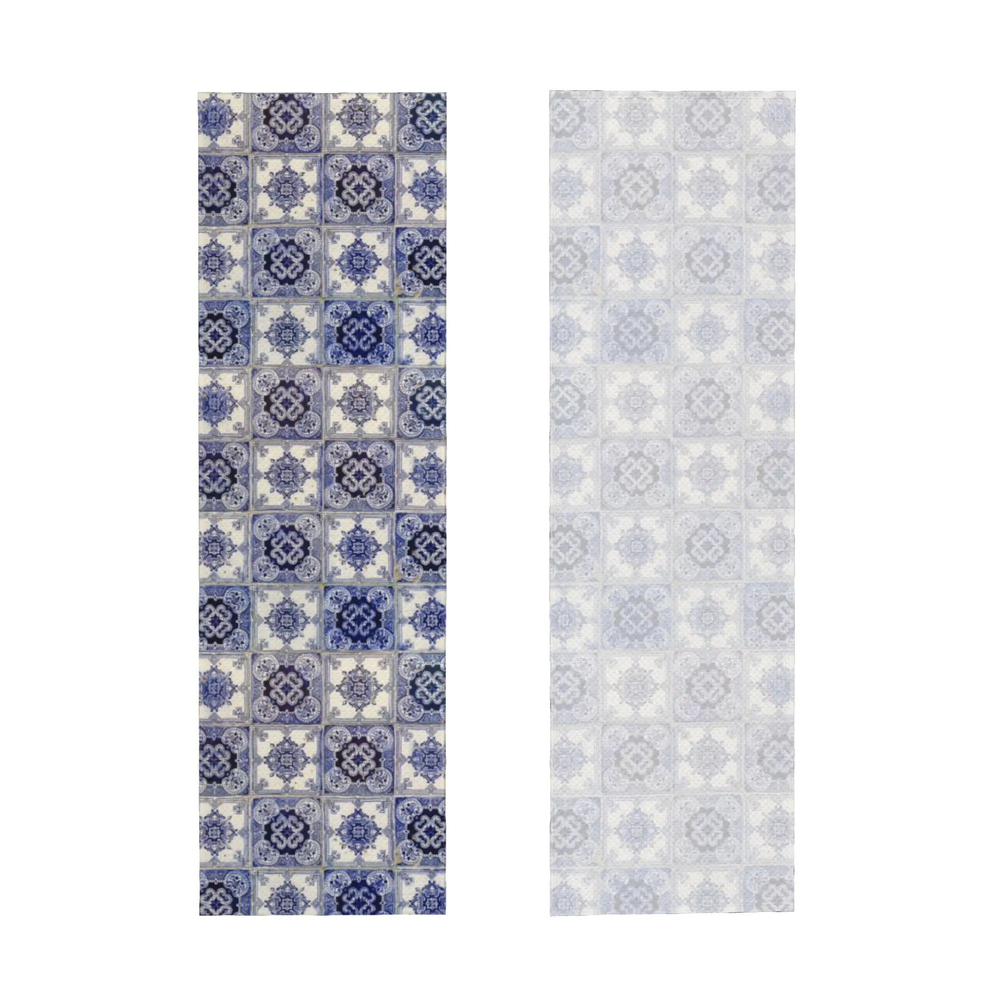 Floral Mediterranean Sicilian Tile Pattern In Blue Cold Exercise Towel   Super Breathable Instant Cooling Towel  Beach Towels