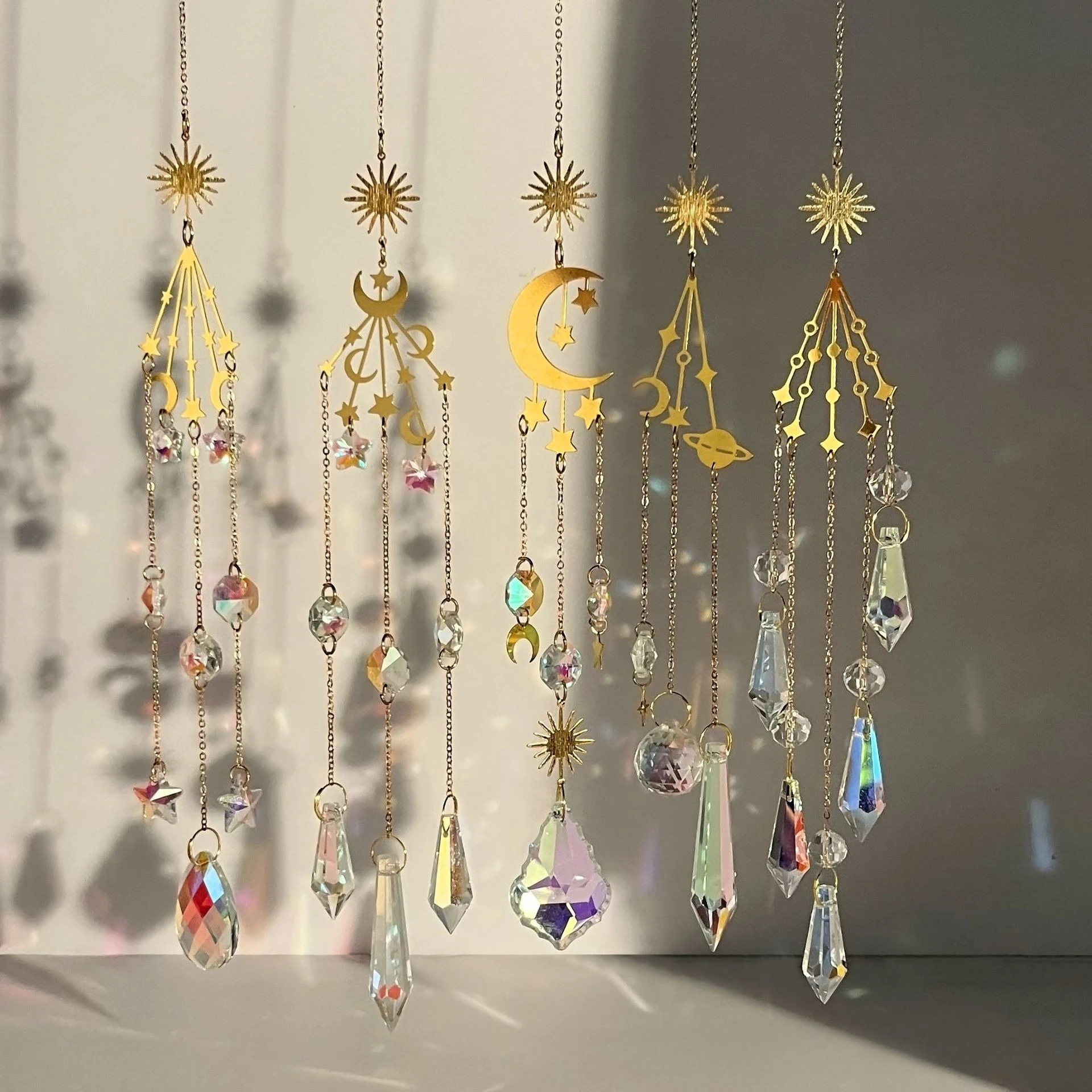 2026 New Cosmic Galaxy Planet Crystal Wind Chime, Window Hanging Suncatcher, Dreamy Light Decor Ornament