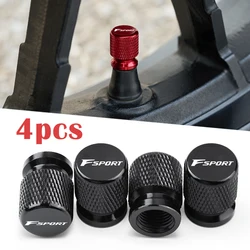 4PCS Car Wheel Tire Valve Caps Tyre Stem Covers Airdust Waterproof For Lexus F SPORT Auto Accessories