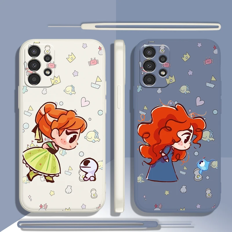 

Princess Anime Cute For Samsung A24 34 14 54 13 23 73 33 53 03 02 22 72 52 S Core 5G 4G Liquid Rope Phone Case