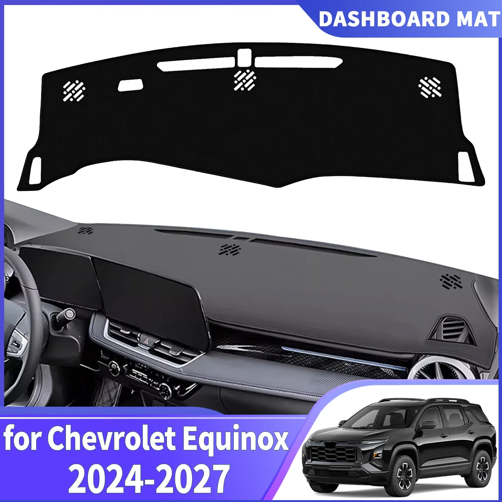 

Для Chevrolet Equinox 2024-2027: Защитный коврик-накладка на приборную панель (защита от солнца), аксессуары