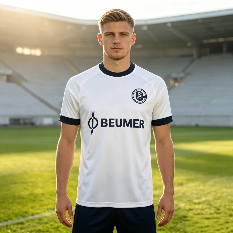 2026-27 Schalke 04 Heim- und Auswärtstrikot mit 3D-Digitaldruck, bequemes und atmungsaktives Sport-Freizeit-Oberteil, Familien-Set – Detail 7