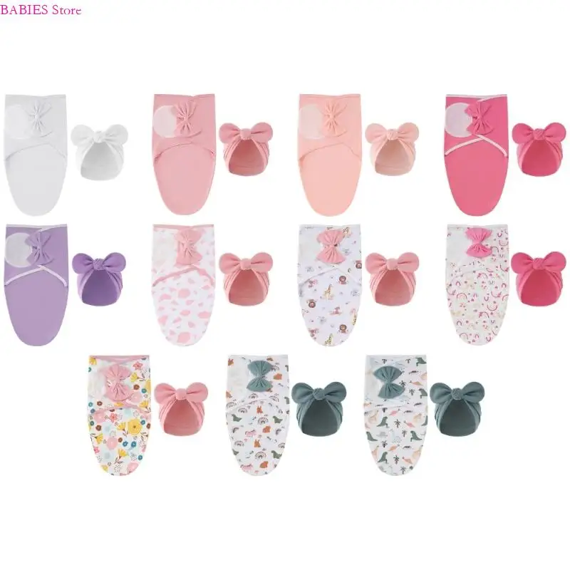 c9gb-cobertor-para-bebe-com-laco-chapeu-hospitalar-toalha-envoltoria-macia-e-respiravel-toalha-envoltoria-para-recem-nascidos