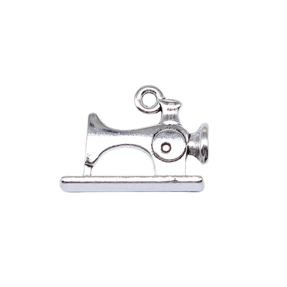 

Подвески для швейной машинки, античное серебро, 0,55x0,75 дюйма, 10 шт./партия, 14x19 мм