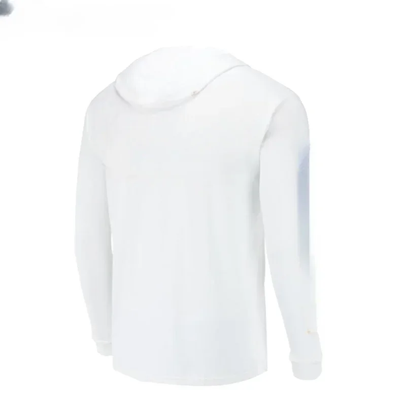 ملابس الصيد الصيف جيرسي الرجال والعتاد طويلة الأكمام تي شيرت الملابس الشمس الأشعة فوق البنفسجية حماية تنفس مقنعين ملابس الصيد