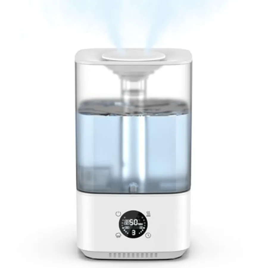 

6L Humidifier for Bedroom Large Room Home 800ft² Wide Coverage 26dB Quiet Easy Top Fill Quickly and Evenly Humidify Real-Time H