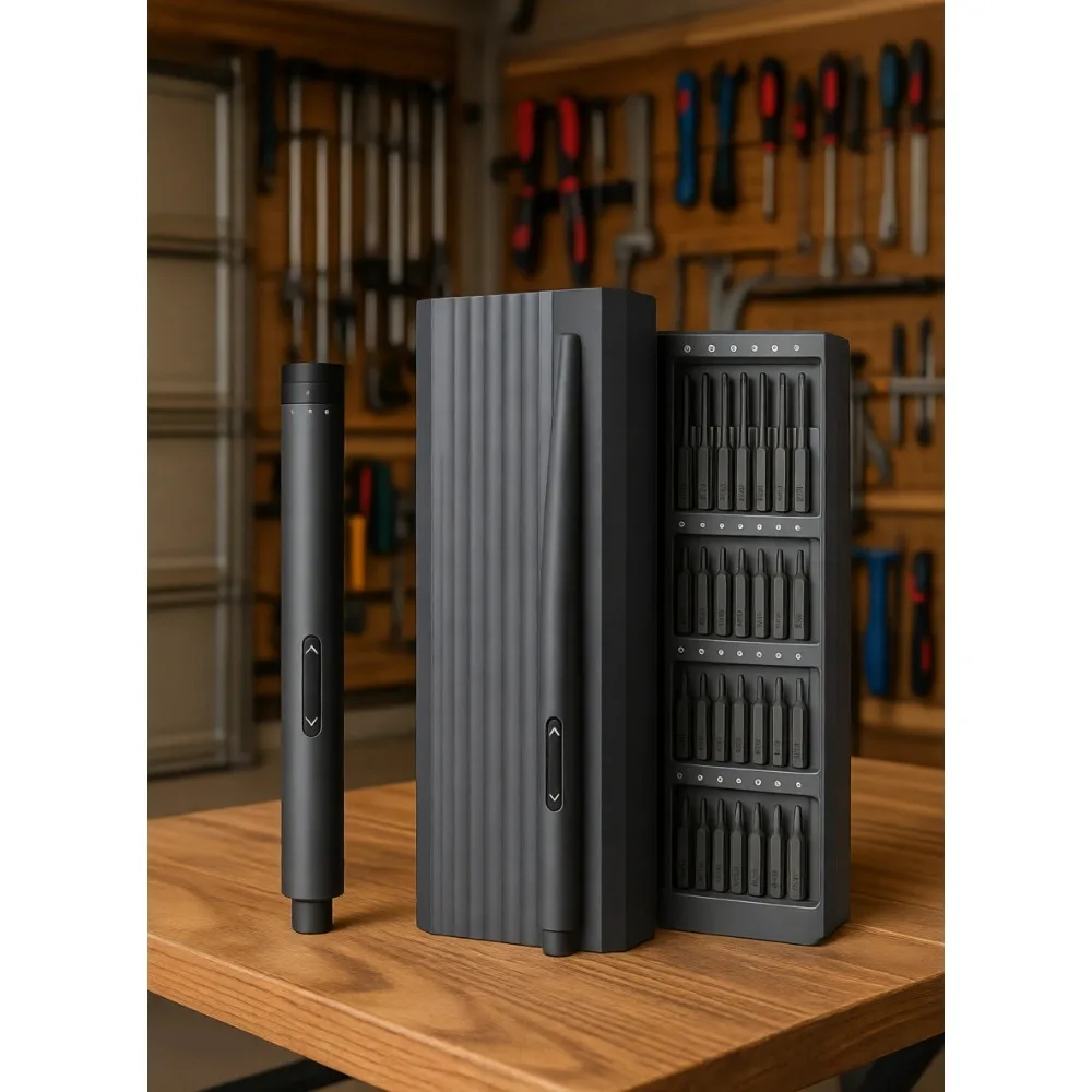 

Мини-электрический шуруповерт с LED-подсветкой, 24 магнитными битами, крутящим моментом 3 Нм, шестигранным хвостовиком для телефонов, камер, ноутбуков, часов