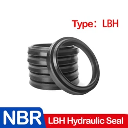 NBR LBH Type Dust Prevention Radial Hydraulic Seal Nitrile Rubber Shaft Piston Rod LBH Type Shaft Sealing Ring Gasket IDxODxTHK