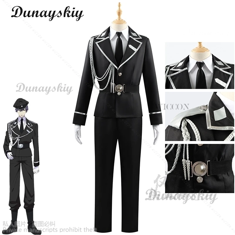 

Anime Sweet Punishment Cos Myojin Aki Cosplay Black Uniform Amai Choubatsu Roleplaying DK Uniform Halloween Cosplay For Men