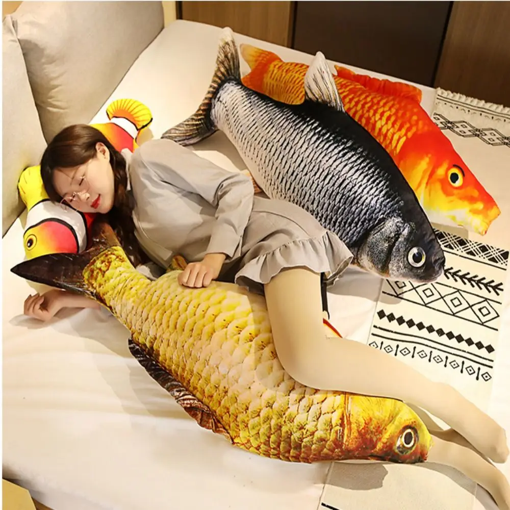Stuffed Toy Simulation Design Fish Plush Toy 3D Giant Soft Material Stuffed Animal Toy Fish Cushion Pillow Gifts