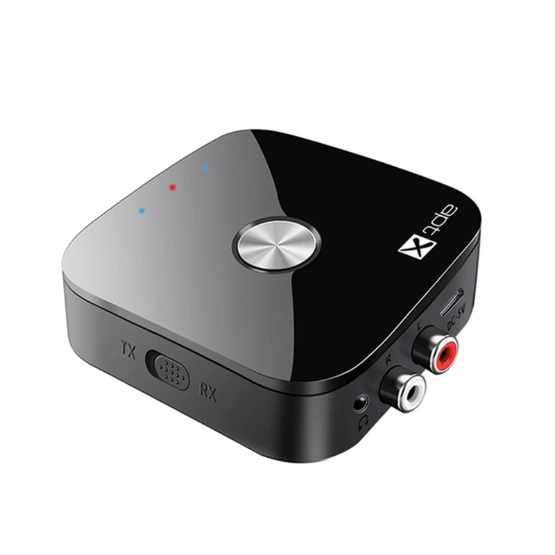 RISE-Bluetooth 5.4 Audio Transmitter Receiver Aptx-Adaptive/HD/LL 3.5MM AUX 2-In-1 Wireless Hifi Adapter Stereo Music