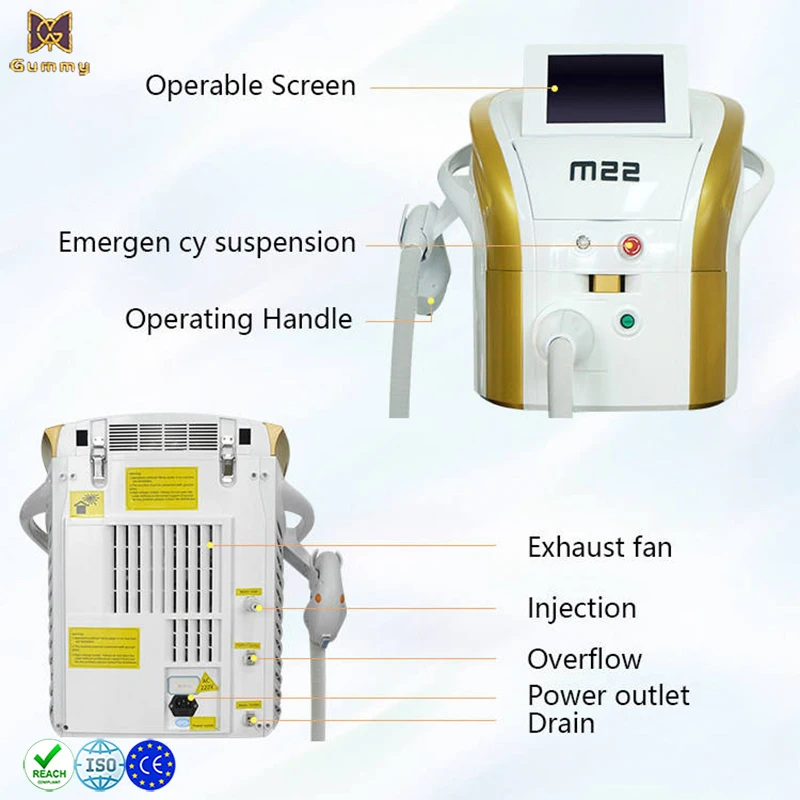 M22 Pigmenten tfernungs gerät Laser IPL Eis Haar Home Maschine Epilierer tragbare Multifunktion schönheit 2 in 1 Haut verjüngung