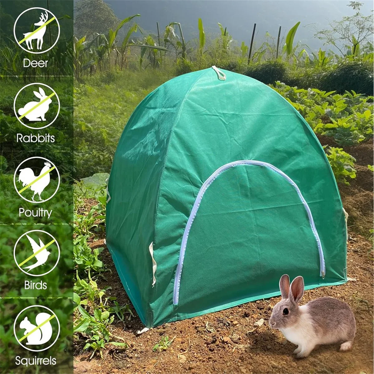 

DGO-nPlant Covers Freeze Protection, 22 Inch Rose Bushes Covers for Winter Outdoor Plants, Frost Cloth with Zipper