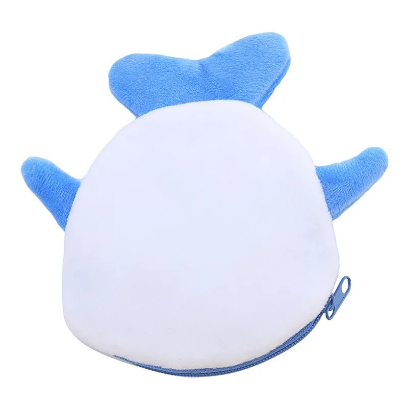 Plush Grey Small Whales Coin Purse Cute Zipper Women's Coin Wallet Shark Shape Girls Earphone Money Storage Bag Key Bag Purse