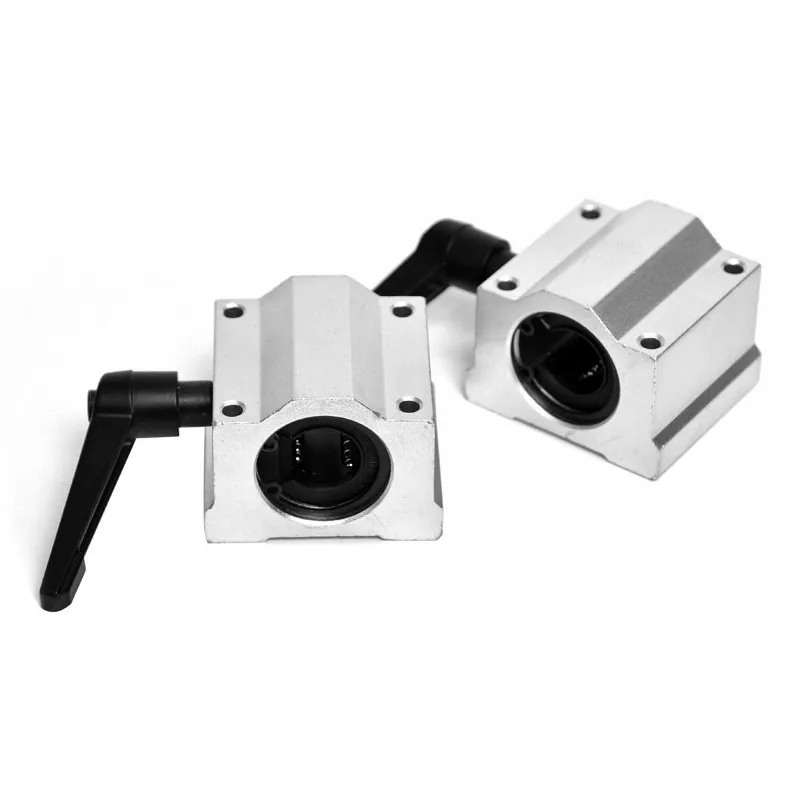 With Locking Positioning Fixed Slider Guide SCS10 SCS12 SCS16UU 20 25 Slider Optical Axis Box Linear Slider Bearing with Handle