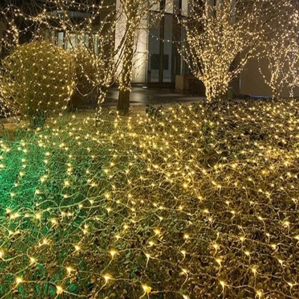 

EU Plug LED Net Mesh String Light 3 Color Waterproof Christmas Tree Light 3mx2m 1.5x1.5M Fairy Light Garland Wedding Party