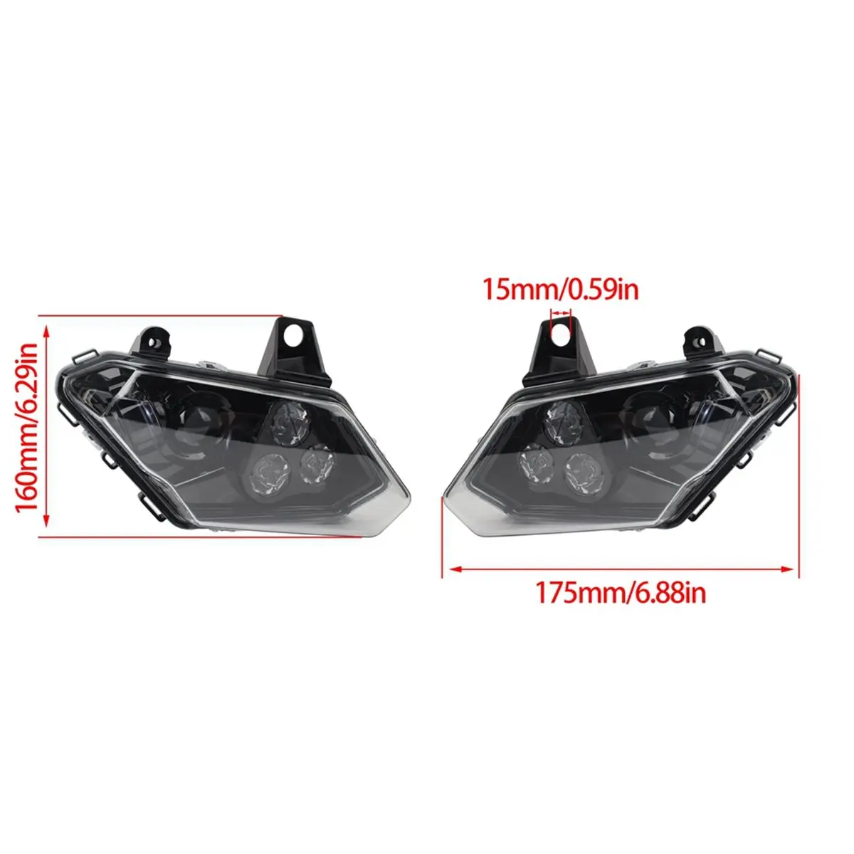 AA19 LED Headlights Assembly for UTV for X3 Max R RR XDS Turbo DPS 2017-2021 Headlamp 710004658