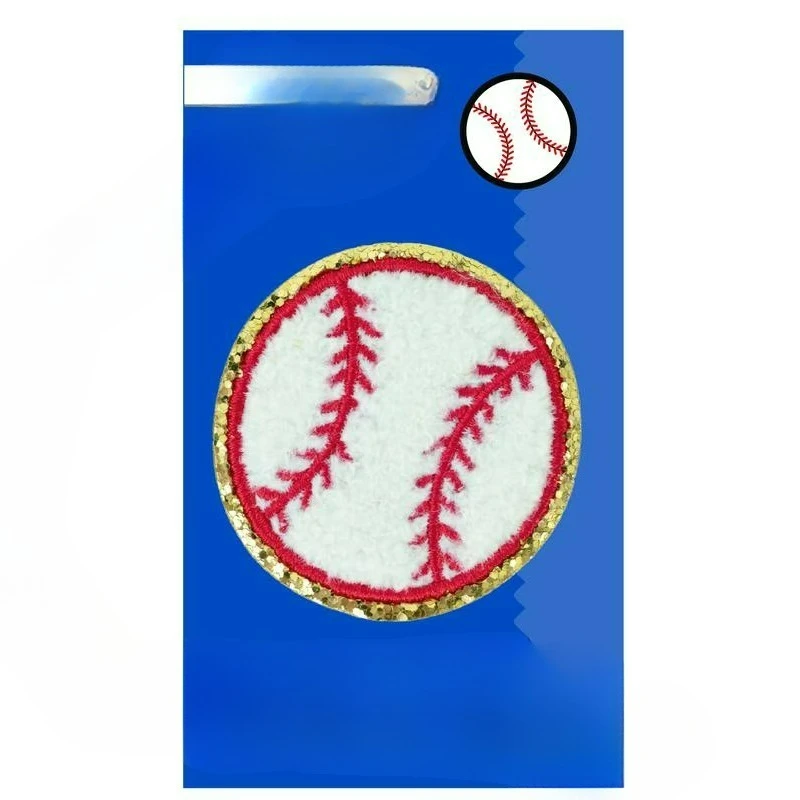 Chenille Baseball Iron-On Patch，Knitting Patterns Accessories