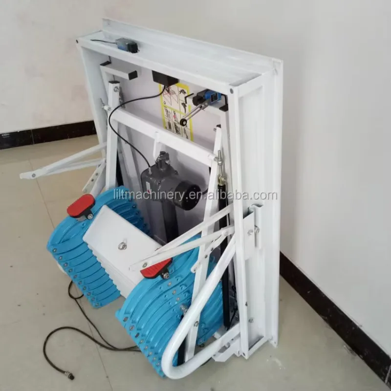 L-02 Deluxe Modern Concertina Electric Attic Ladder Folding Loft Stairs Handrail Telescopic Design Alloy 300kg Capacity 12-Step