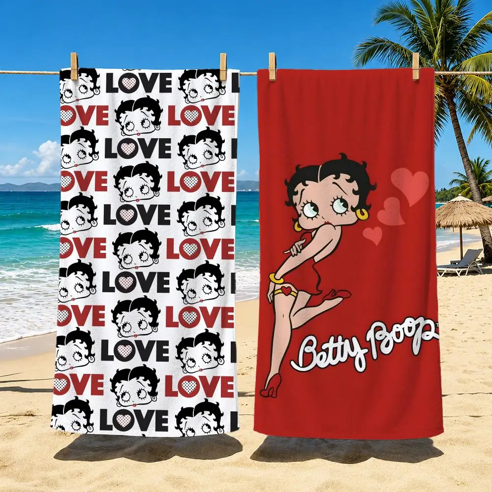 Cartoon B-Betty Boop Towel Towel beach towel, quick drying absorbent bath towel for Swim,Gym,Camping,Outdoor hot