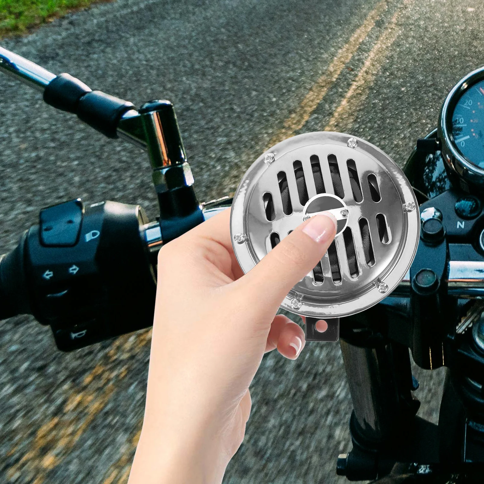 

1 Pair Motorcycle Horn Replacement Loud Whistle Horn Metal Waterproof Speaker 12V Durable Manganese Steel Car Motorbike Atv