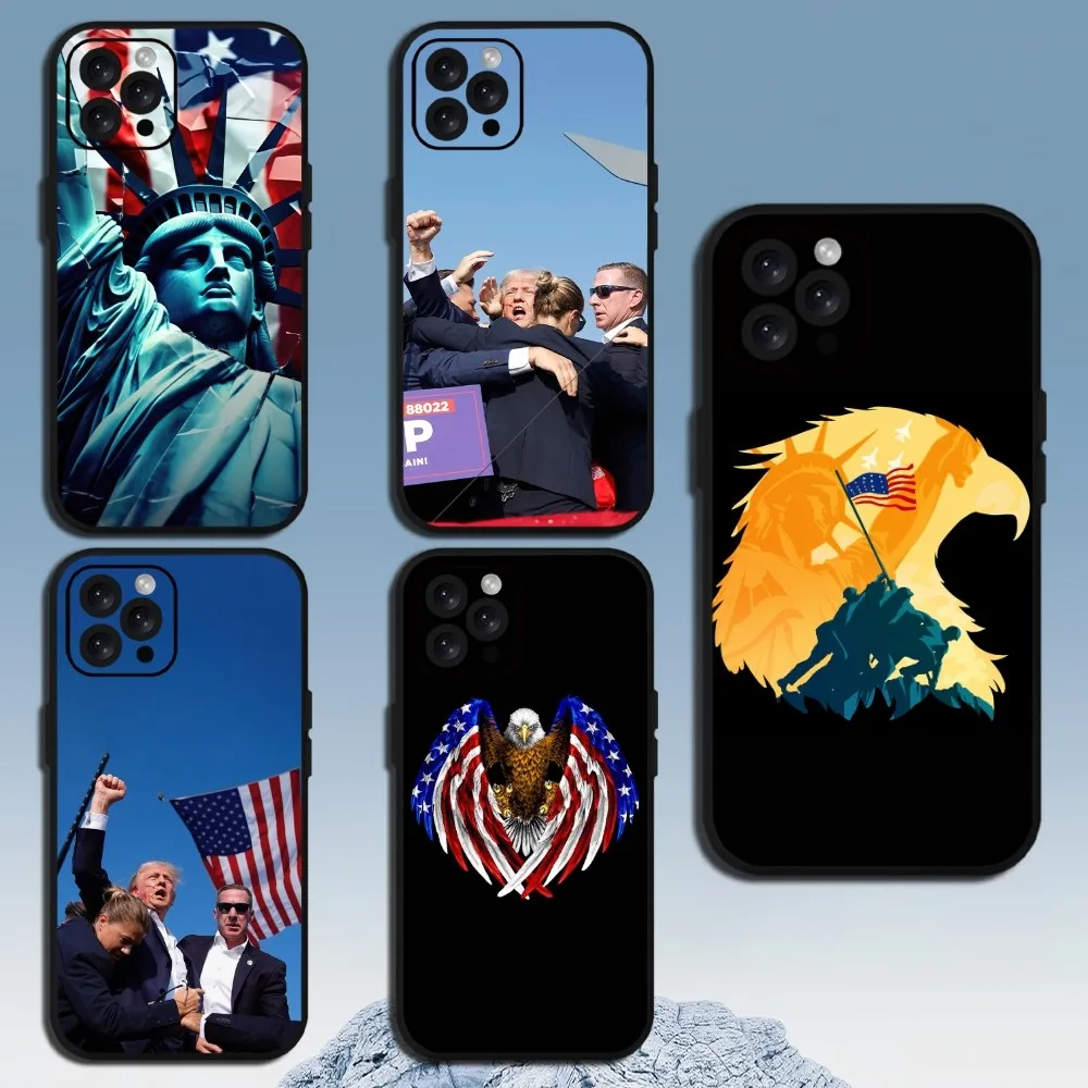 American Flag USA Eagles T-Trump  Phone Case For Samsung Galaxy A53 A33 A70 A73 A54 A51 A71 A52S 5G Soft Cover Shell