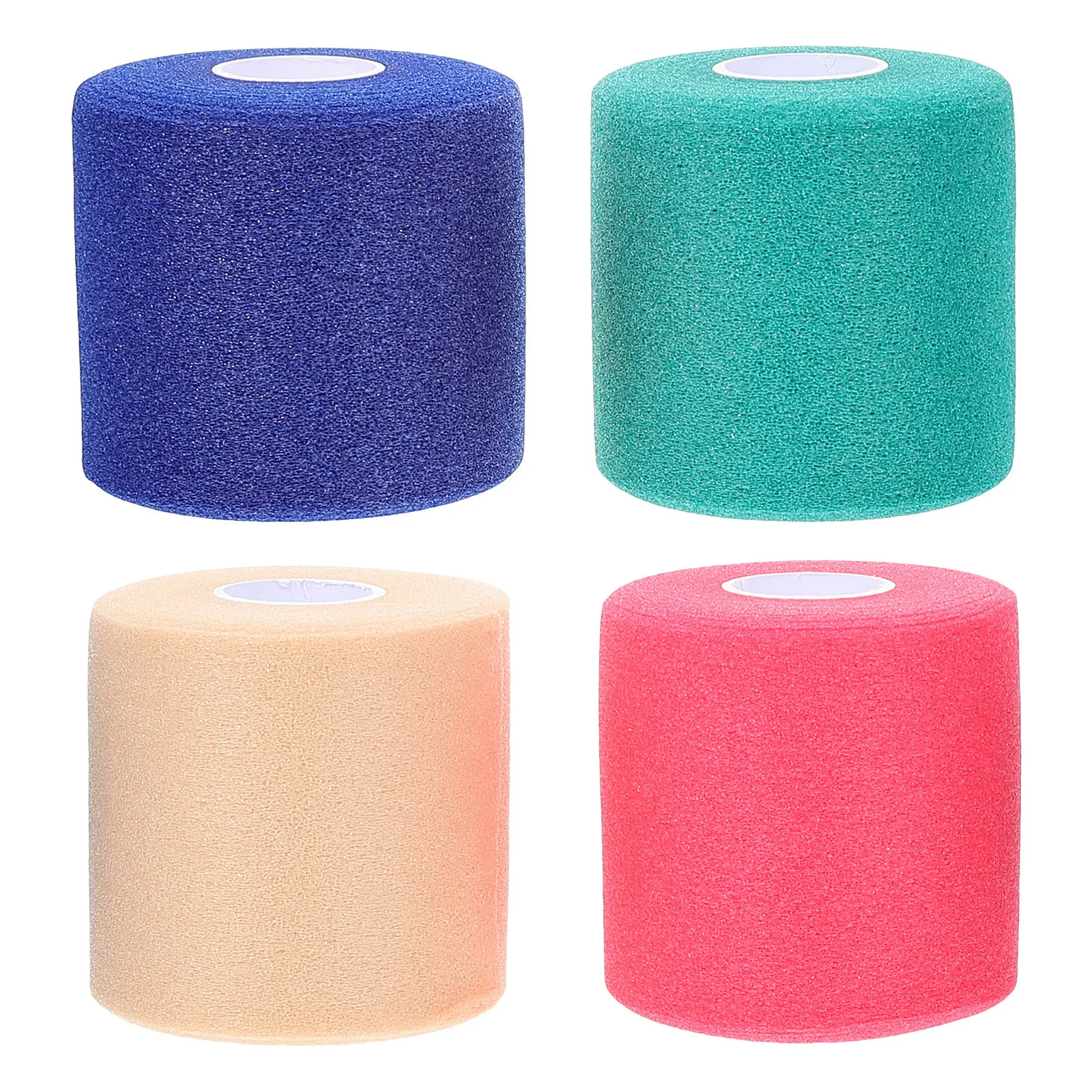 4Pcs Sports Sponge Tape Breathable Shock-Absorption Film for Ankles Wrists Knees Pain Relief Exercise Accessories
