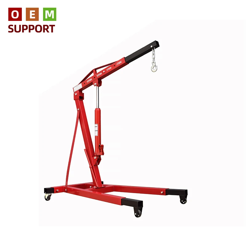 2 Ton Mini Lifting Crane Car Engine Cranes Folding Portable Manual Hydraulic Motorcycle Car Engine Crane