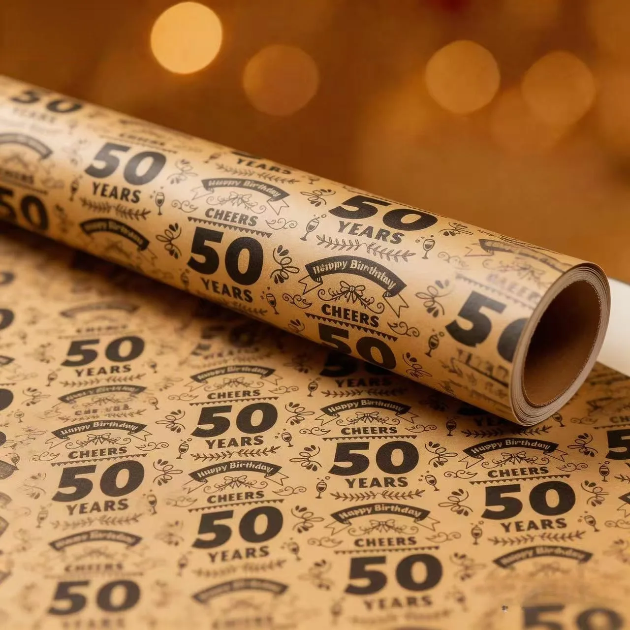 papel-kraft-vintage-para-embalagem-de-aniversario-de-50-anos-em-ingles