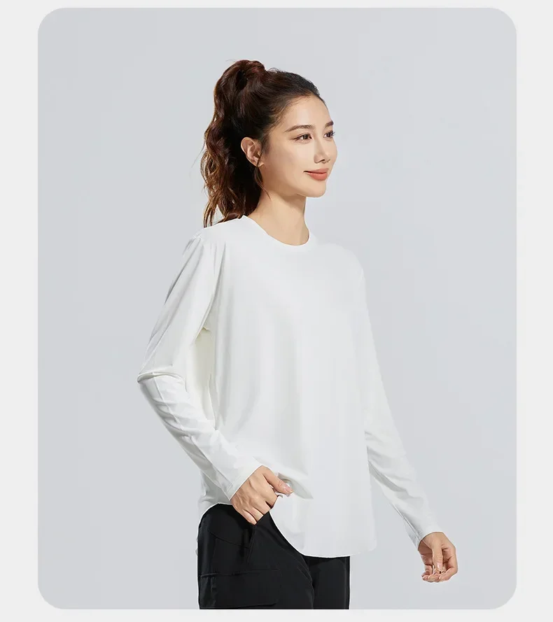 Yoga Cover Up, Breathable Sportswear, Loose Fitness Shirt, Plus Size Workout Tops, Summer Cooling T-shirt