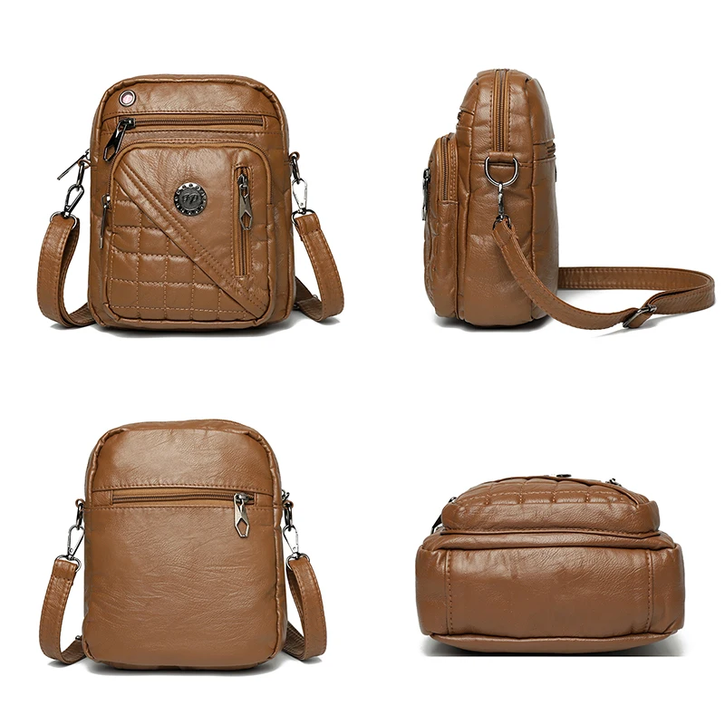 Vintage Small Crossbody Bags for Women, PU Leather Purses and Handbags Designer Shoulder Bag Female Phone Pocket Bag image 6