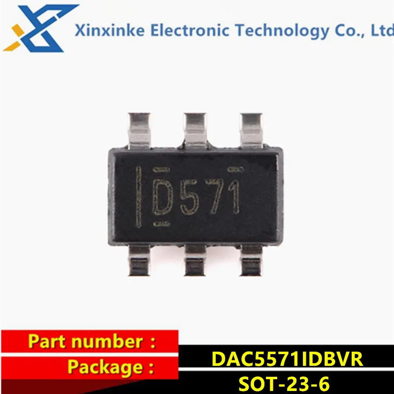 10PCS DAC5571IDBVR Mark:D571 SOT-23-6 Digital to Analog Converters - DAC Low-power 8-Bit w/hi-speed I2C Input Brand New Original