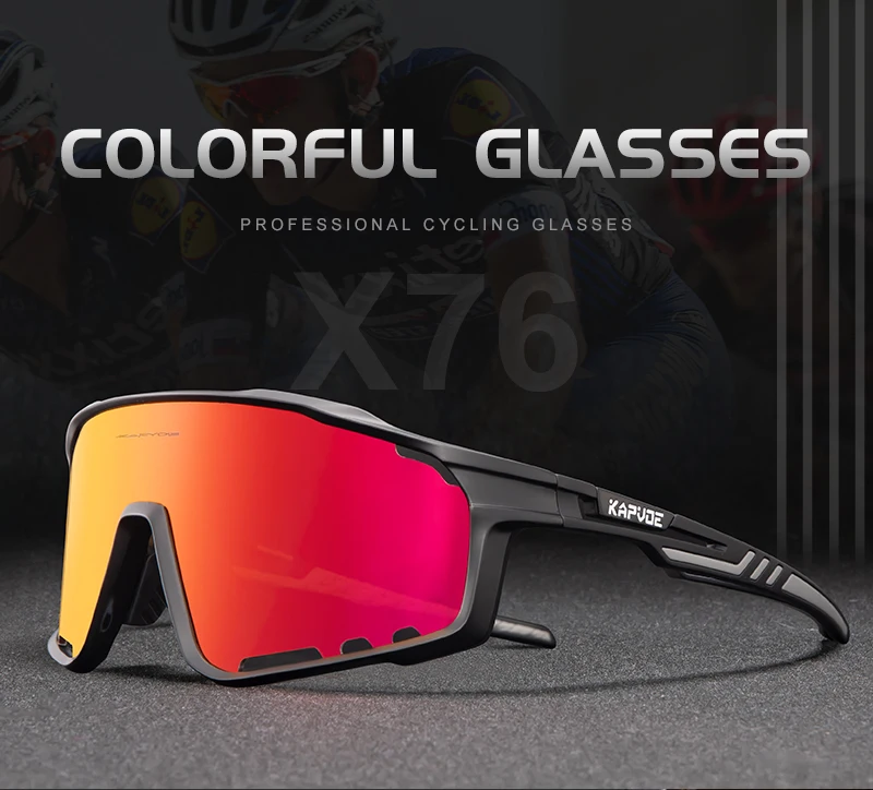 KAPVOE UV400 Radfahren Gläser Männer MTB Radfahren Sonnenbrillen Outdoor Sport Lauf Brillen Frauen Rennrad Gläser – Detail 1
