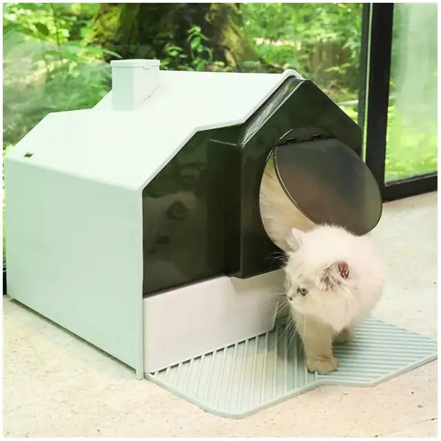 

Cat Dog Toilet Indoor Pet Dog Toilet Bedpan Cat Litter Box Semi-closed Sand Basin