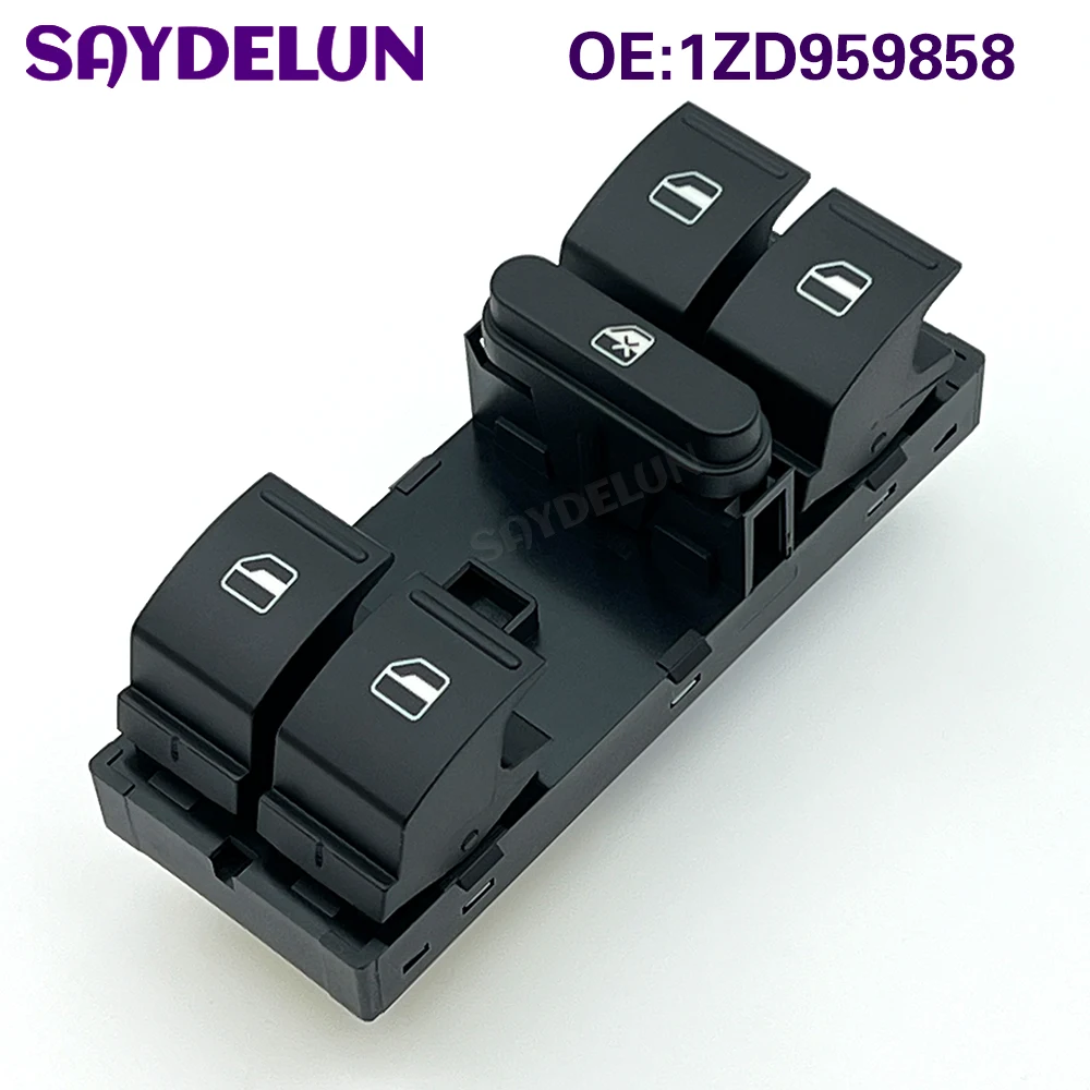 

1ZD959858 1Z0959858B Power Master Window Switch Button For SKODA Octavia Fabia Superb Roomster Driver Side Window Switch Button