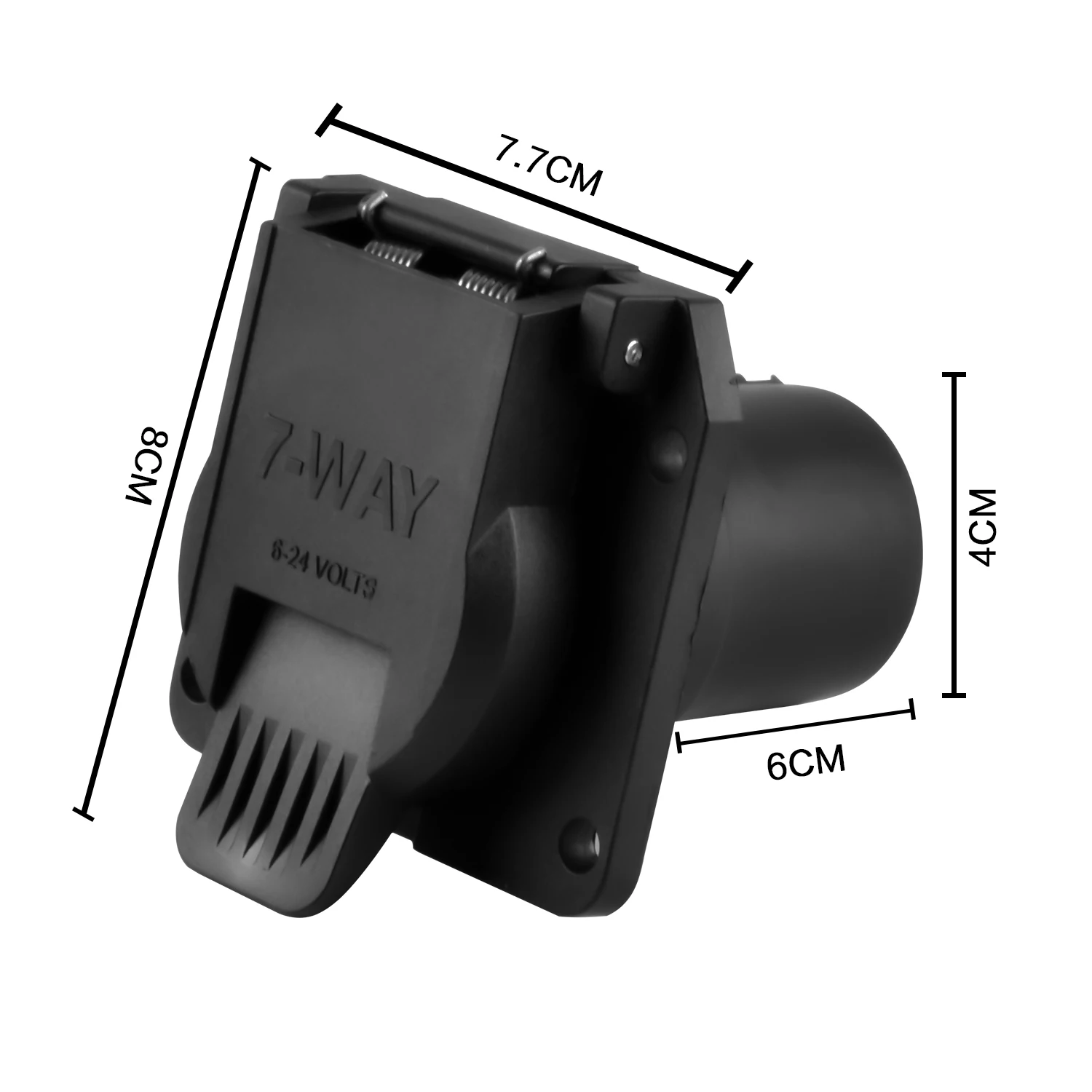 7 Pin Trailer Socket Adapter 6-24V 7-way RV Motorhome Power Plug Socket Connector Accessory For Trailer Tractor