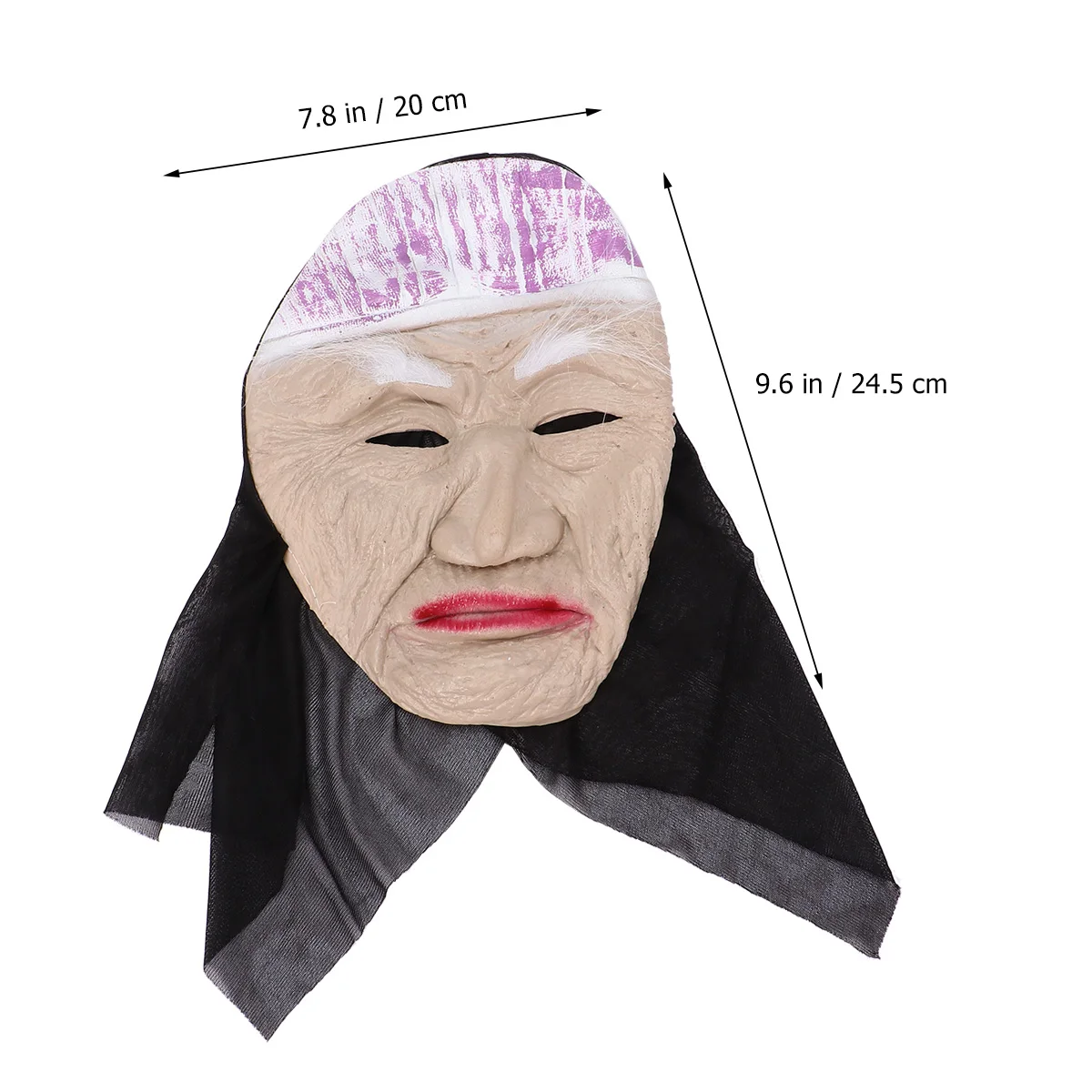 

Halloween Costumes Witch Mask Cosplay Masks Masquerade Old Lady Purple Decorative