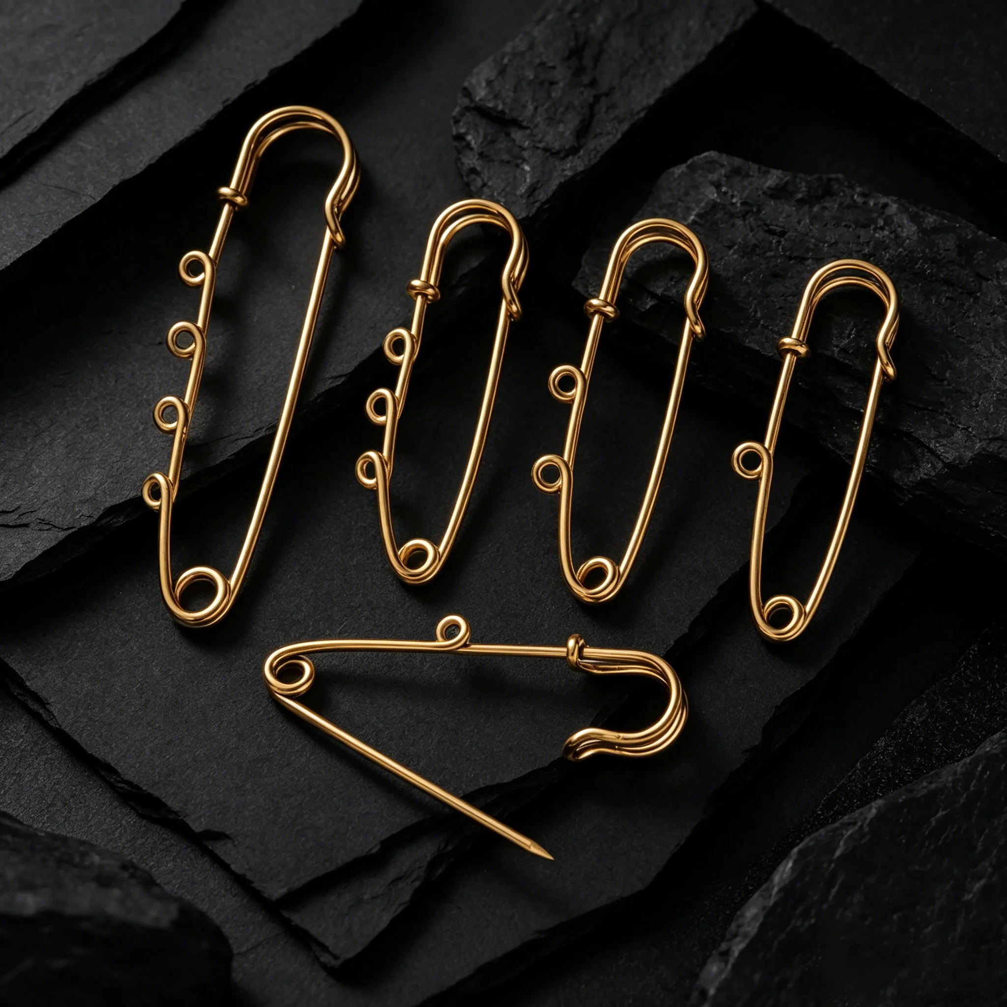 5pcs/Lot Stainless Steel Safety Pins Brooch Blank Base For DIY Handmade Jewelry Making Supplies Accessories Findings Crafts