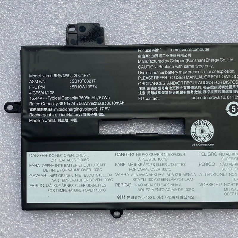 L20C4P71 L20M4P71 L20L4P71 L20D4P71 5B10W13972 SB10T83215 BatteryFor Lenovo ThinkPad X1 Carbon 9th Yoga X1C G6 6th Gen 20XW 20XX