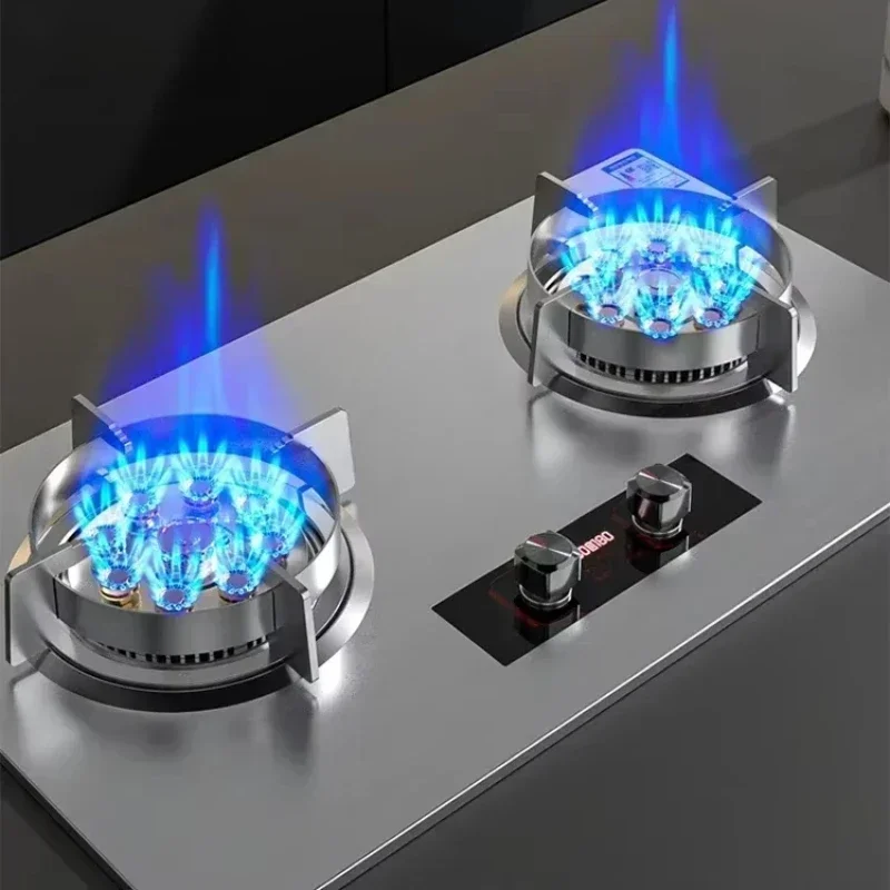 

Household gas double stove embedded dual-purpose gas stove energy-saving stainless steel gas stove