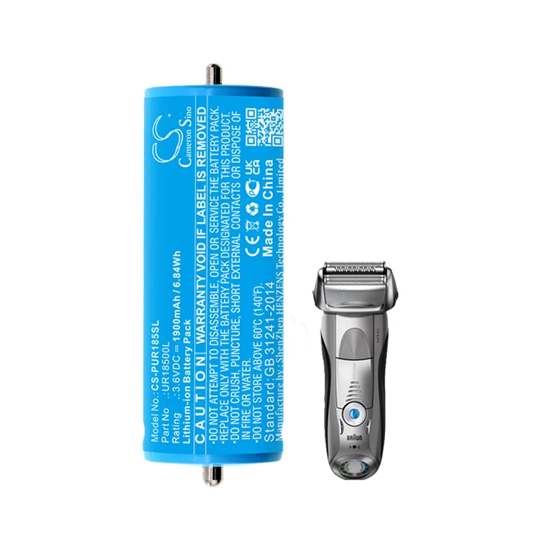 CS Shaver Battery For Braun 720 730 730cc 790cc 5377 7281 5377 7281 381 Epil 7 Rasierer Series 7 Fits 3018765 6703925 UR18500L