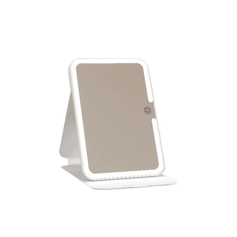 Cosmetics Beauty Portable Makeup Lighting Dresser Travel 72 Light Emitting Diode Light Makeup Mirror with Foldable Mirror