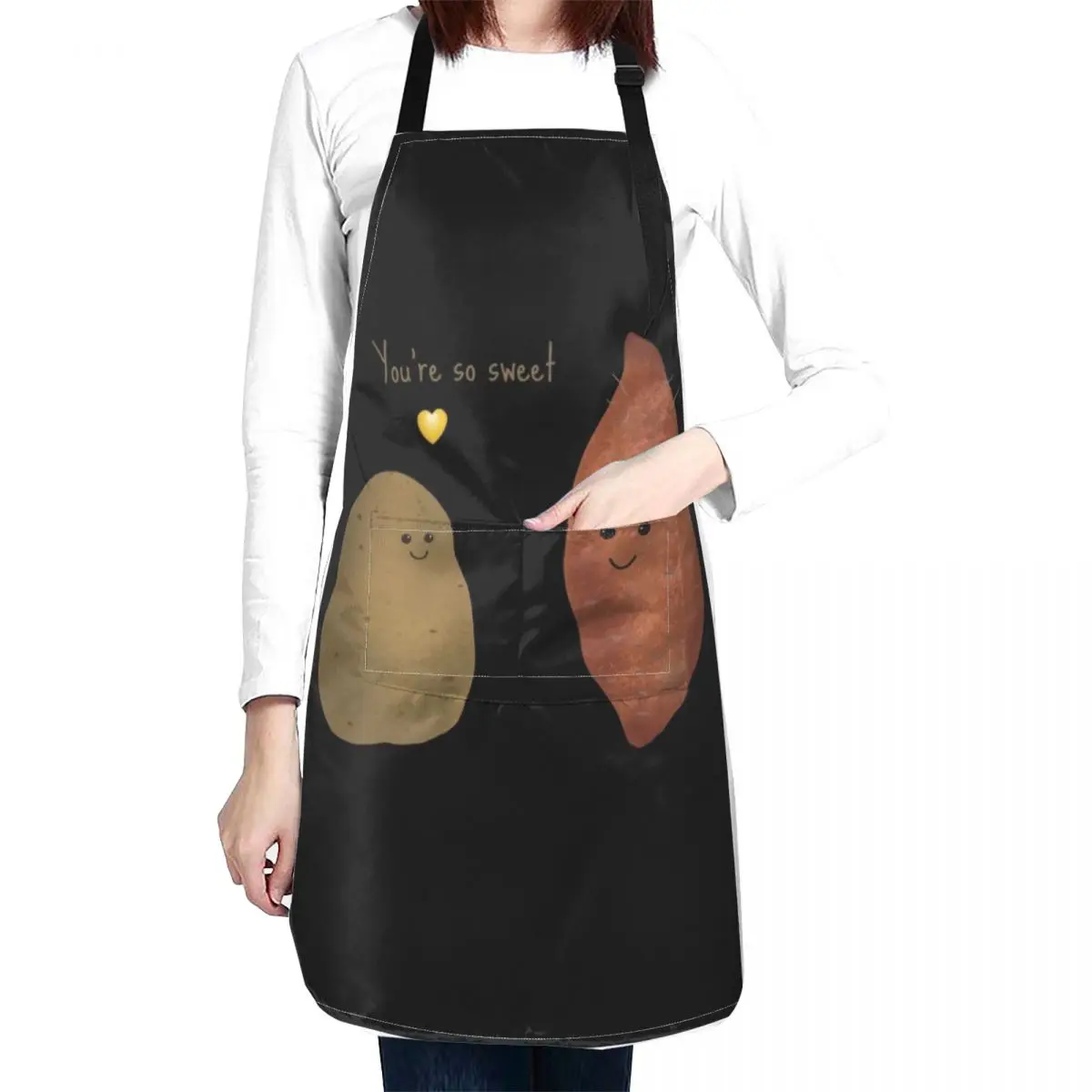 My Sweet Potato (black) Apron Kitchen on the wall Household Items Apron