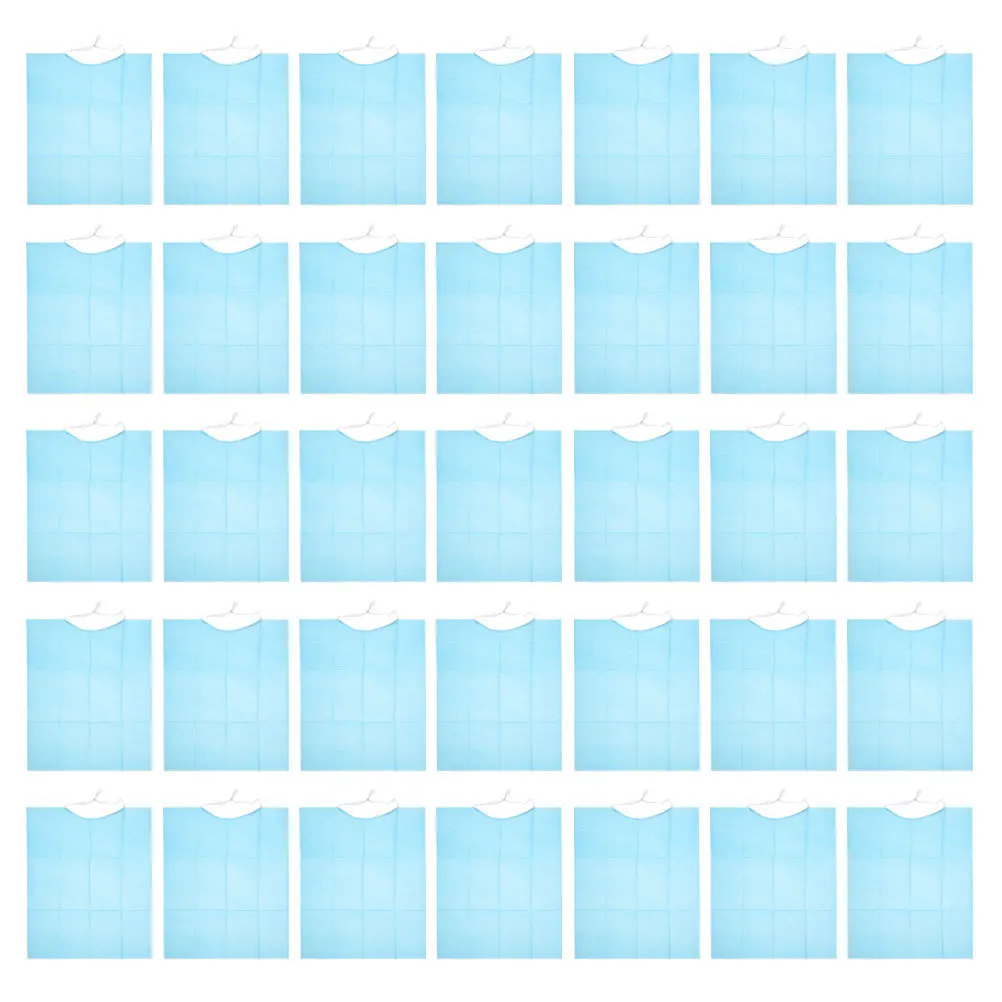 

60Pcs Waterproof Adult Bibs for Elderly Disposable Oil-Proof Dining Protectors Convenient Mealtime Clothing Guards for Seniors