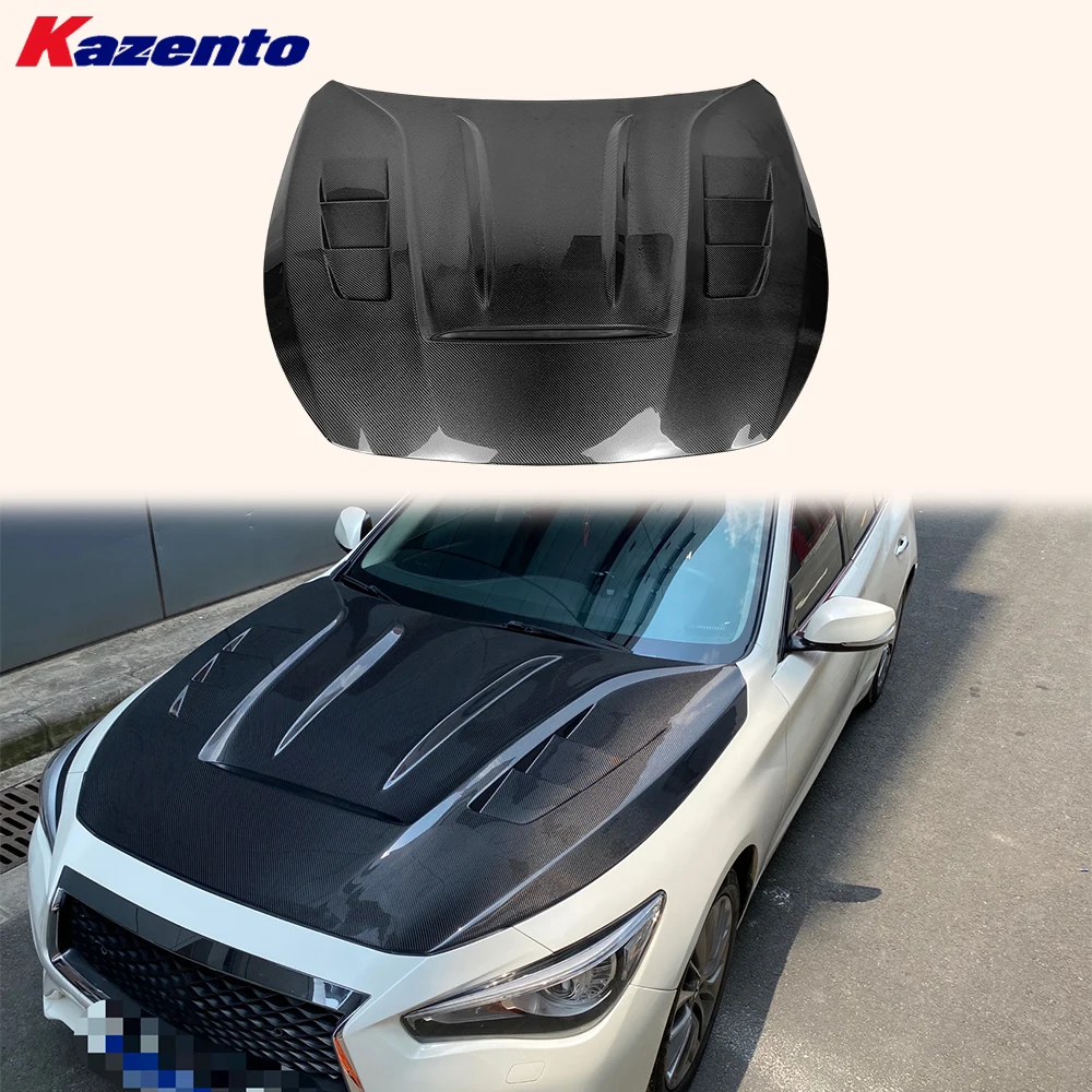 

Для Infiniti Q50 V37 AMS стиль переднего бампера из углеродного волокна, вентилируемый капот (перевозка океана выгодно, добро пожаловать в уголку)