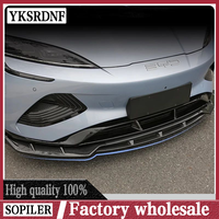 For 2022-2024 BYD Seal EV Bodykit Front Bumper Splitter Lip Chin Spoiler Diffuser Protector Car Black Carbon Exterior Accessorie